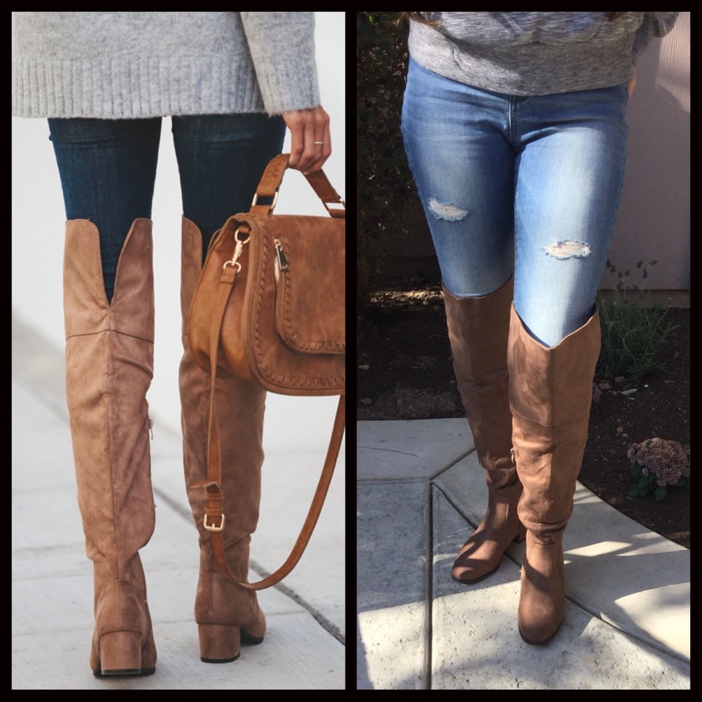 CLEARANCE-FIRM‼️Faux Suede Over Knee Boot - Picture 7 of 8